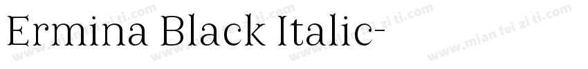 Ermina Black Italic字体转换